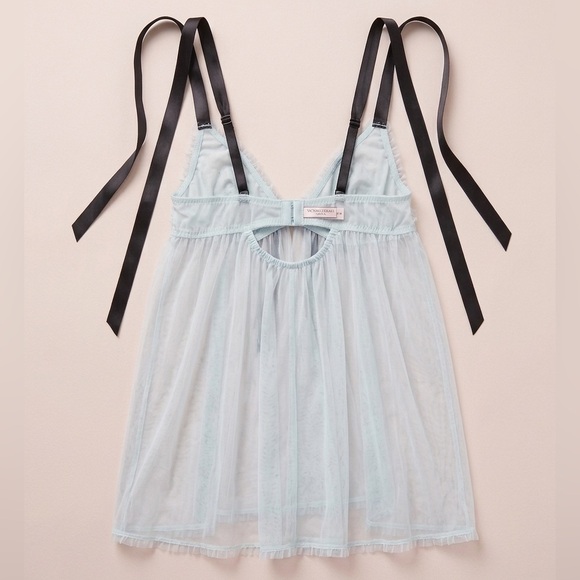 Victoria's Secret Snowflake Embellished Mesh Babydoll - Picture 2 of 5